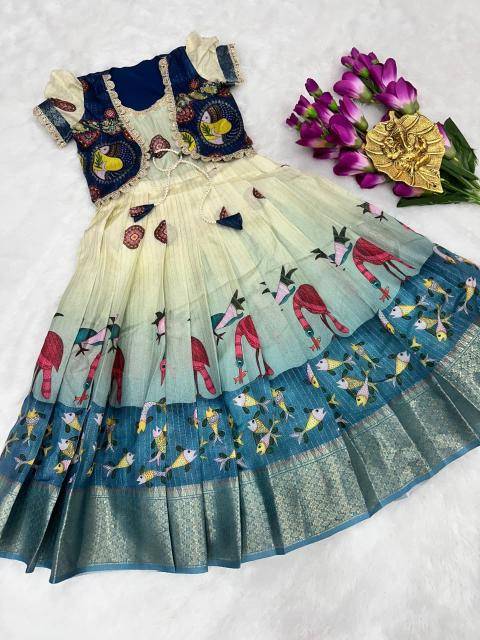 NEW LAUNCING KIDS GOWN silk zari Kids fashion wholesale suppliers in Mumbai